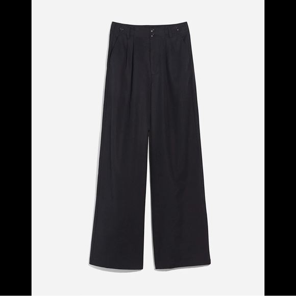 Madewell Harlow Black Wide-Leg Pant 16 Buisness Casual Soft - Picture 4 of 15